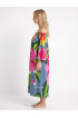 Hand Painted Rayon Off Shoulder Dress
